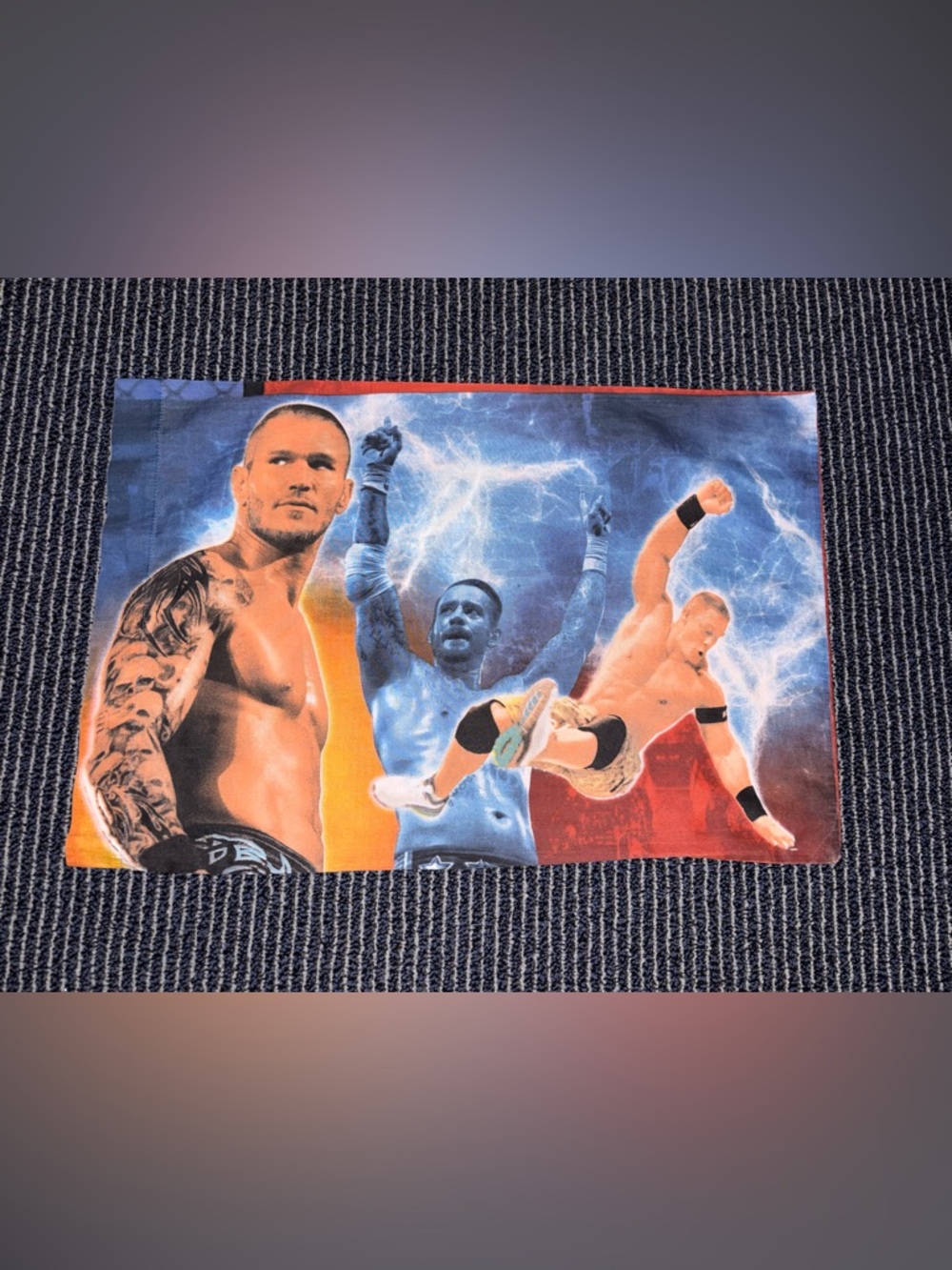 Vintage WWE Superstars Pillowcase John Cena Randy Orton CM Punk